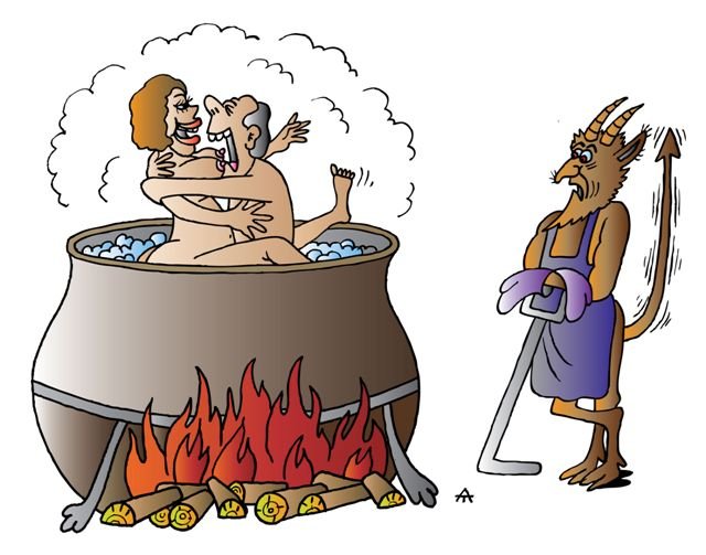 Карикатура Джакуззи